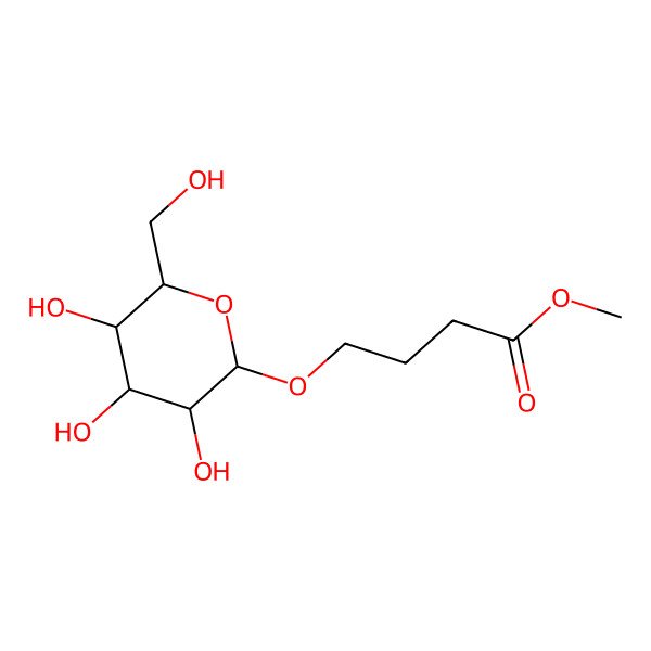 2D Structure of methyl 4-[(2R,3R,4S,5S,6R)-3,4,5-trihydroxy-6-(hydroxymethyl)oxan-2-yl]oxybutanoate
