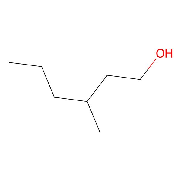 2D Structure of 3-Methyl-1-hexanol