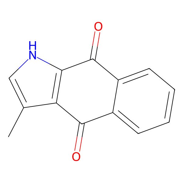 2D Structure of 3-methyl-1H-benzo[f]indole-4,9-dione