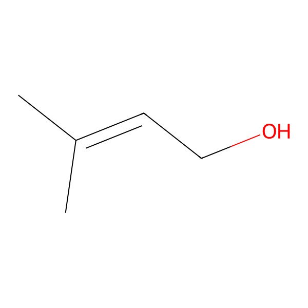 2D Structure of 3-Methyl-2-buten-1-OL