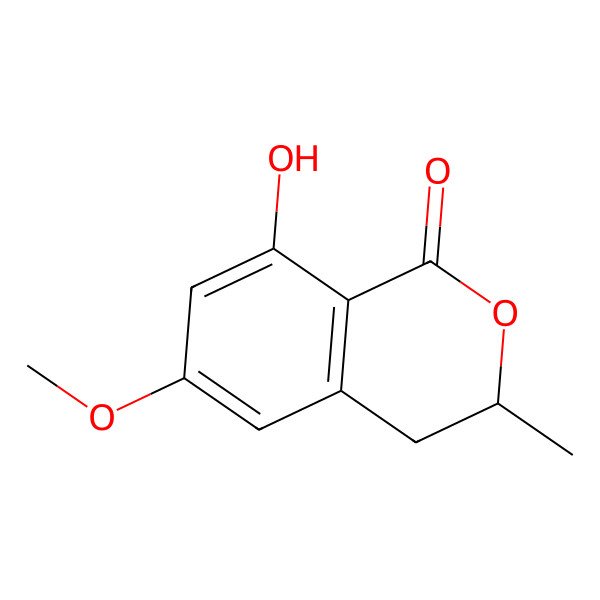2D Structure of 3-Methyl-6-methoxy-8-hydroxy-3,4-dihydroisocoumarin