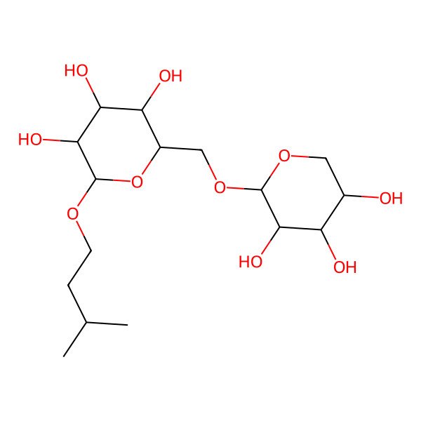 2D Structure of 3-Methylbutyl 6-O-(alpha-L-arabinopyranosyl)-beta-D-glucopyranoside
