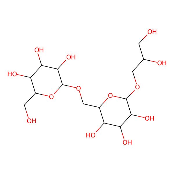 2D Structure of (2S,3R,4S,5R,6R)-2-[[(2R,3R,4S,5R,6R)-6-[(2R)-2,3-dihydroxypropoxy]-3,4,5-trihydroxyoxan-2-yl]methoxy]-6-(hydroxymethyl)oxane-3,4,5-triol
