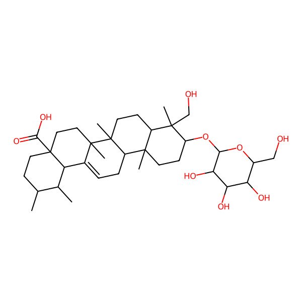 2D Structure of 3-O-(Beta-D-Glucopyranosyl)-23-Hydroxyursolic Acid