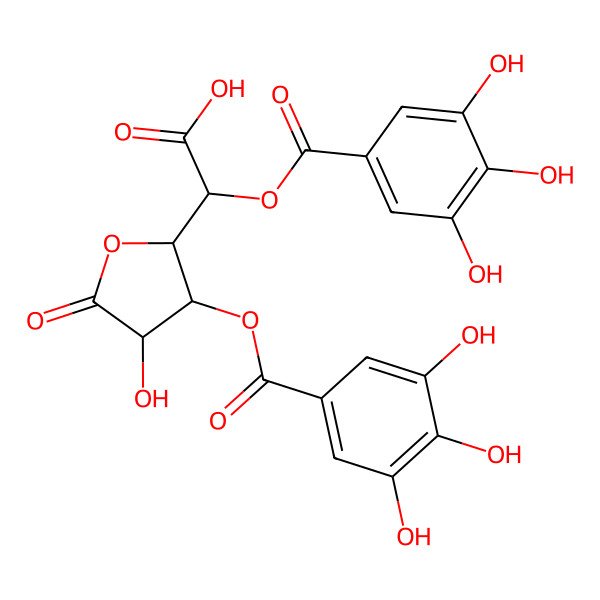2D Structure of 3-O,5-O-Digalloyl-D-galacto-hexaric acid 1,4-lactone