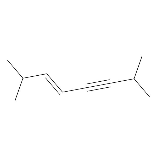 2D Structure of 3-Octen-5-yne, 2,7-dimethyl-, (E)-
