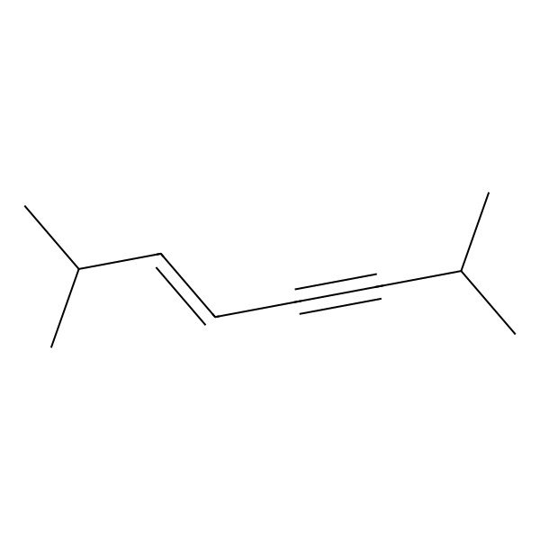 2D Structure of 3-Octen-5-yne, 2,7-dimethyl-, (Z)-