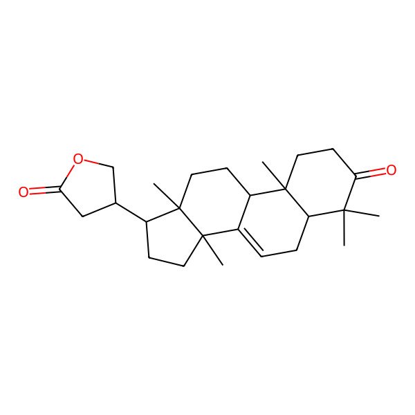 2D Structure of 3-Oxo-24,25,26,27-tetranortirucall-7-en-23,21-olide