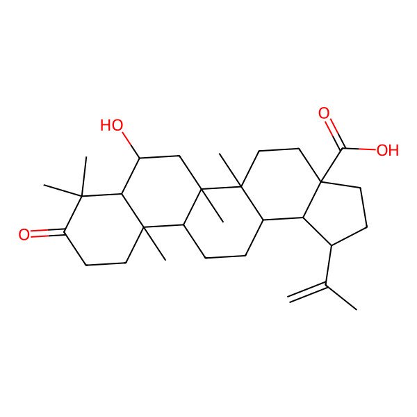 2D Structure of 3-Oxo-6alpha-hydroxylupa-20(30)-ene-28-oic acid