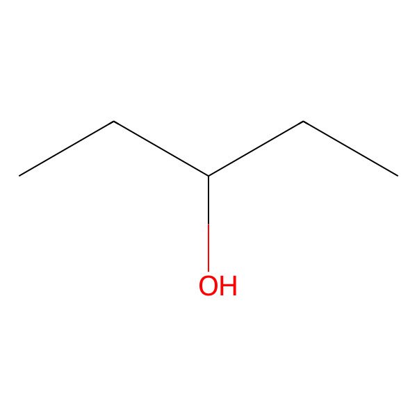 2D Structure of 3-Pentanol