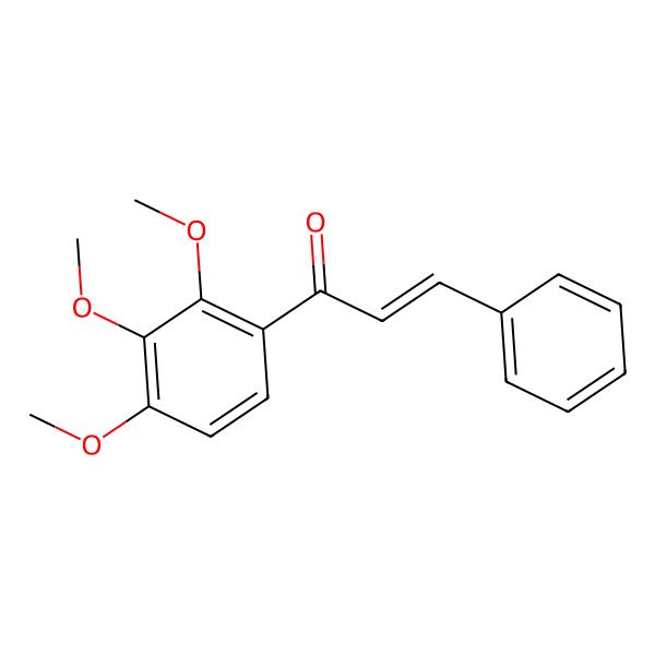 2D Structure of 3-Phenyl-1-(2,3,4-trimethoxyphenyl)prop-2-en-1-one