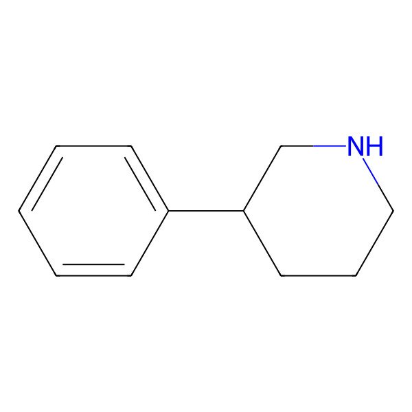 2D Structure of 3-Phenylpiperidine 2D Structure of 3-Phenylpiperidine
