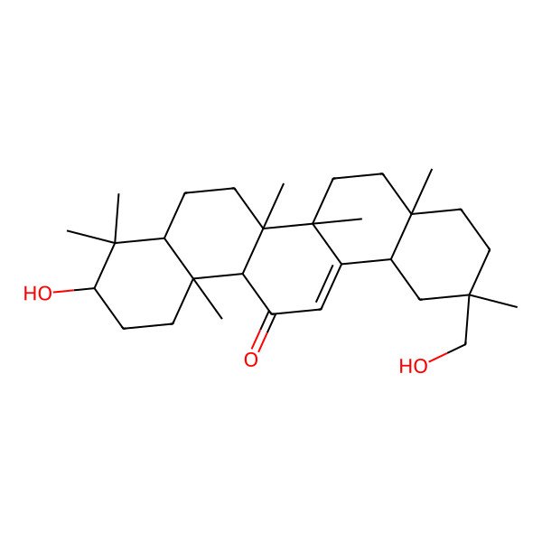 2D Structure of 30-Hydroxy-11-oxo-beta-amyrin