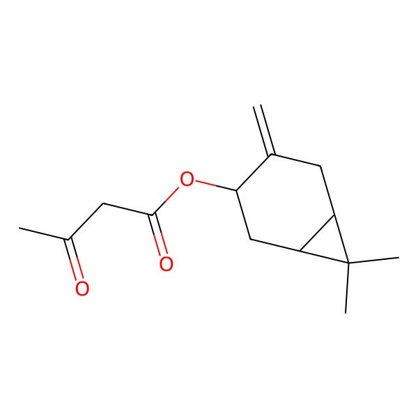 2D Structure of 3(10)-Caren-4-ol, acetoacetic acid ester
