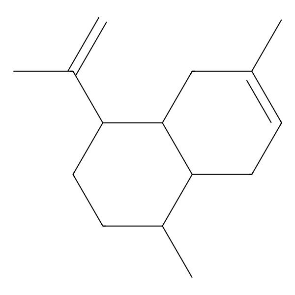 2D Structure of (1R,4R,4aS,8aS)-1,6-dimethyl-4-prop-1-en-2-yl-1,2,3,4,4a,5,8,8a-octahydronaphthalene