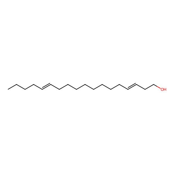 2D Structure of 3,13-Octadecadien-1-ol, (E,E)-