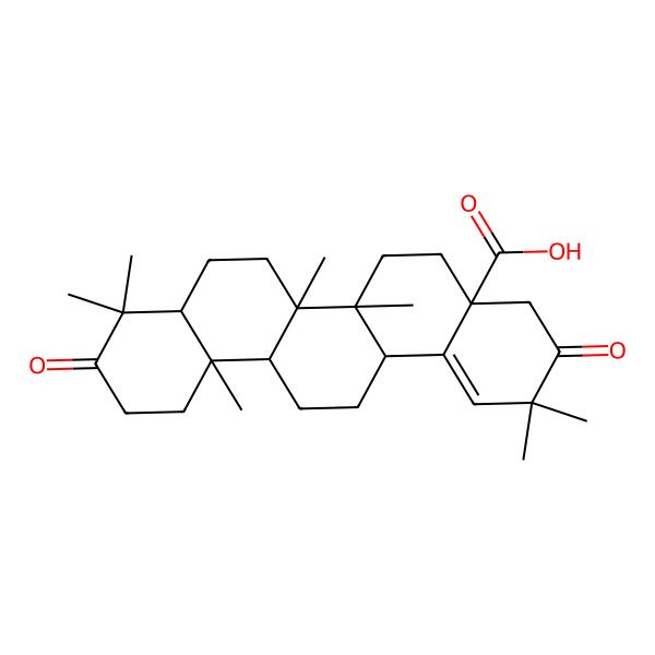 2D Structure of 3,21-Dioxoolean-18-en-28-oic acid