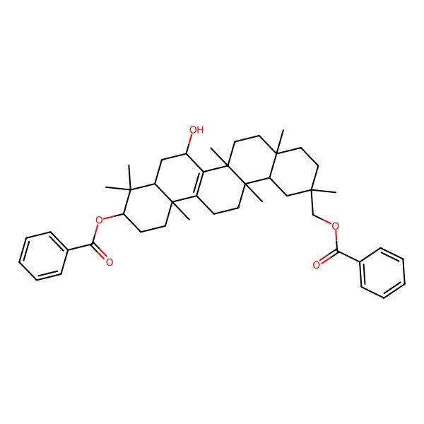2D Structure of 3,29-Dibenzoyl Rarounitriol