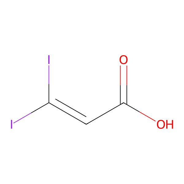 2D Structure of 3,3-Diiodoacrylic acid