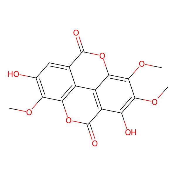 2D Structure of 3,3',4-Tri-O-methylflavellagic acid