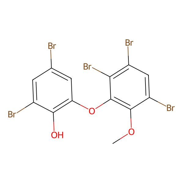 2D Structure of 3,3',5,5',6-Pentabromo-2'-hydroxy-2-methoxydiphenyl ether