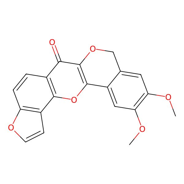 2D Structure of 18,19-Dimethoxy-2,7,14-trioxapentacyclo[11.8.0.03,11.04,8.016,21]henicosa-1(13),3(11),4(8),5,9,16,18,20-octaen-12-one
