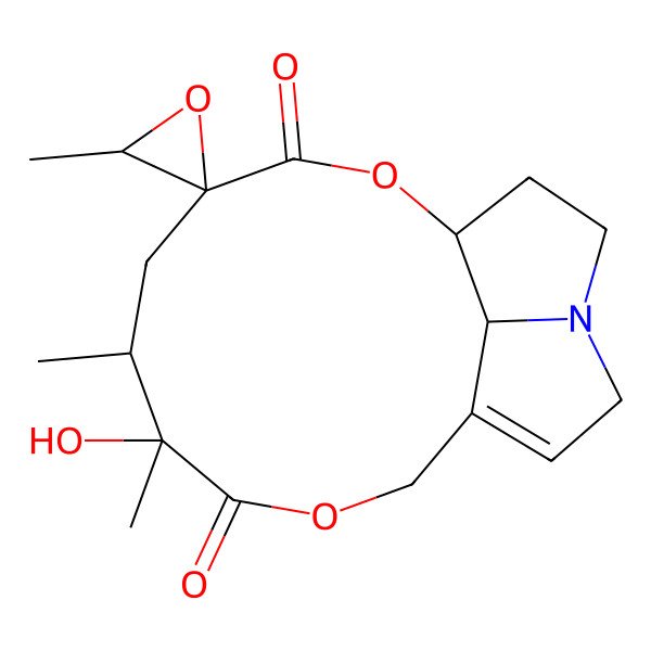2D Structure of (4S)-7-hydroxy-3',6,7-trimethylspiro[2,9-dioxa-14-azatricyclo[9.5.1.014,17]heptadec-11-ene-4,2'-oxirane]-3,8-dione