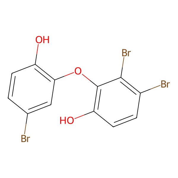 2D Structure of 3,4-Dibromo-2-(5-bromo-2-hydroxy-phenoxy)-phenol