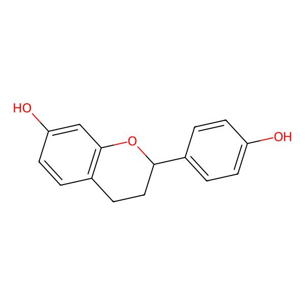 2D Structure of 3,4-Dihydro-2-(4-hydroxyphenyl)-2H-1-benzopyran-7-ol