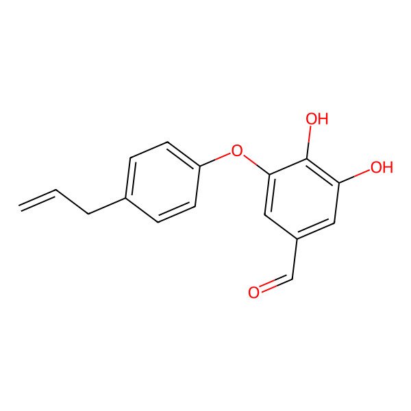 2D Structure of 3,4-Dihydroxy-5-(4-prop-2-enylphenoxy)benzaldehyde