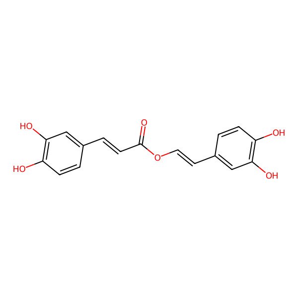 2D Structure of 3,4-Dihydroxycinnamoyl-(Z)-2-(3,4-dihydroxyphenyl)ethenol