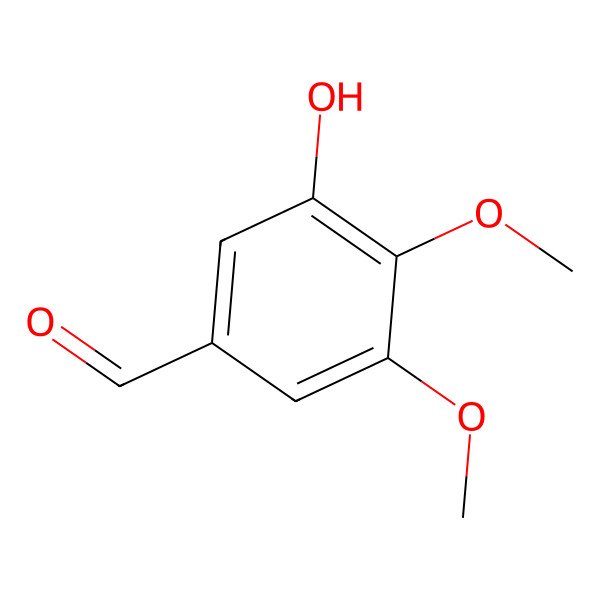2D Structure of 3,4-Dimethoxy-5-hydroxybenzaldehyde