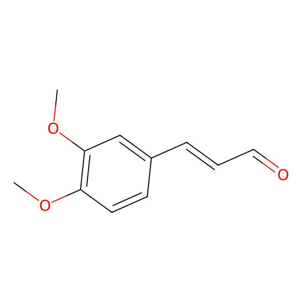 2D Structure of 3,4-Dimethoxy cinnamaldehyde 2D Structure of 3,4-Dimethoxy cinnamaldehyde