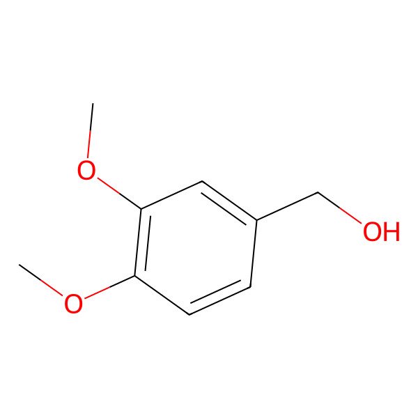 2D Structure of 3,4-Dimethoxybenzyl alcohol