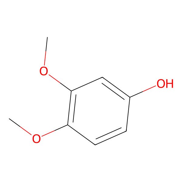2D Structure of 3,4-Dimethoxyphenol 2D Structure of 3,4-Dimethoxyphenol