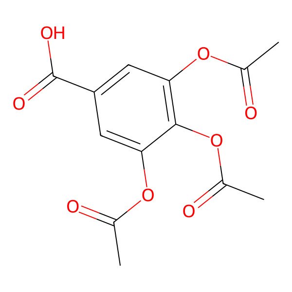 2D Structure of 3,4,5-Triacetoxybenzoic acid