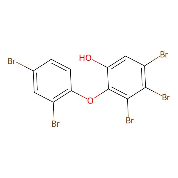 2D Structure of 3,4,5-Tribromo-2-(2,4-dibromophenoxy)phenol
