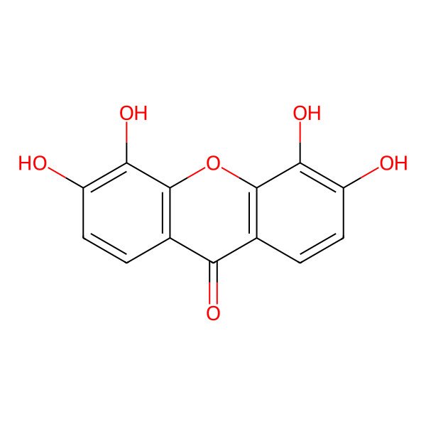 2D Structure of 3,4,5,6-Tetrahydroxyxanthone