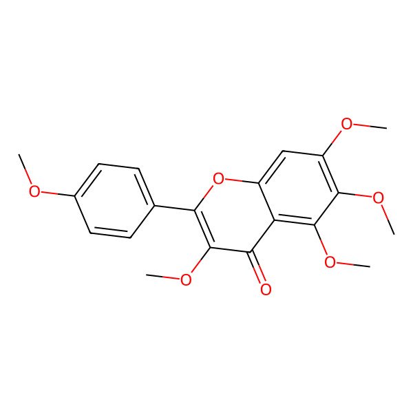 2D Structure of 3,4',5,6,7-Pentamethoxyflavone 2D Structure of 3,4',5,6,7-Pentamethoxyflavone