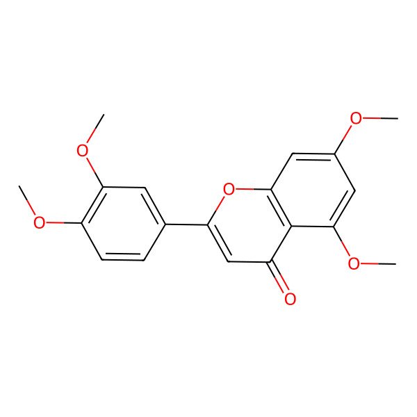 2D Structure of 3',4',5,7-Tetramethoxyflavone