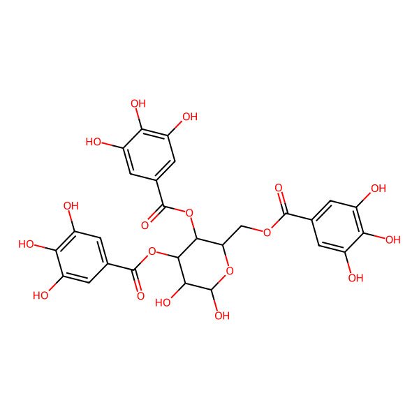 2D Structure of 3,4,6-tri-O-galloyl-beta-d-glucose