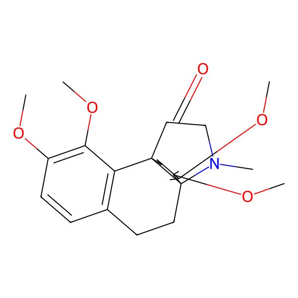2D Structure of 3,4,7,8-Tetramethoxy-17-methyl-7,8-didehydrohasubanan-6-one