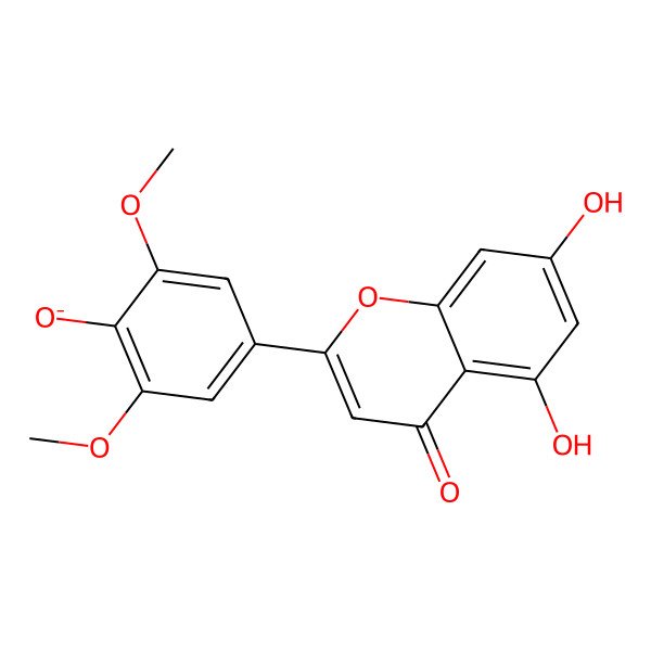 2D Structure of 3',5'-di-O-methyltricetin(1-)