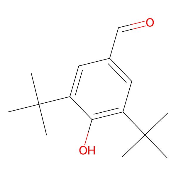 2D Structure of 3,5-Di-tert-butyl-4-hydroxybenzaldehyde