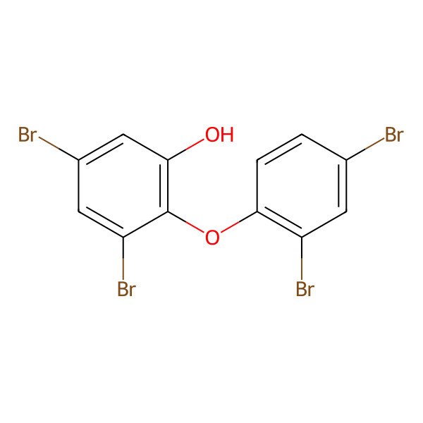 2D Structure of 3,5-Dibromo-2-(2,4-dibromophenoxy)phenol