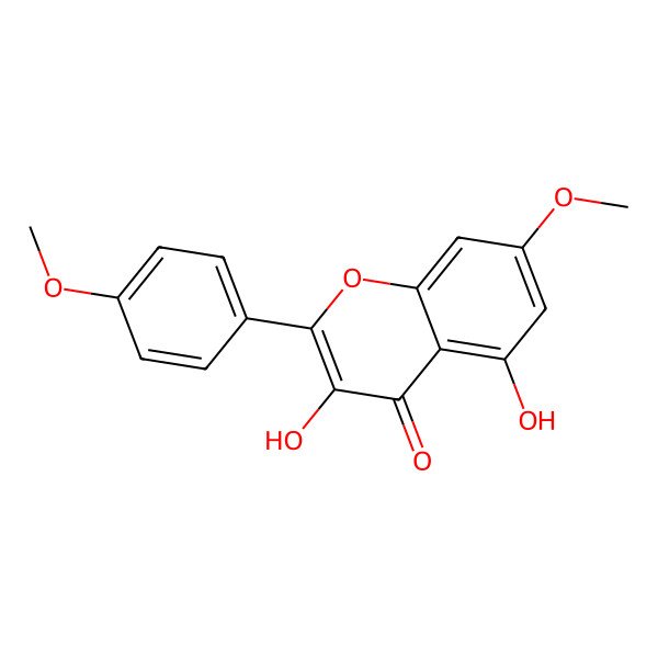 2D Structure of 3,5-Dihydroxy-7-methoxy-2-(4-methoxyphenyl)-4H-chromen-4-one