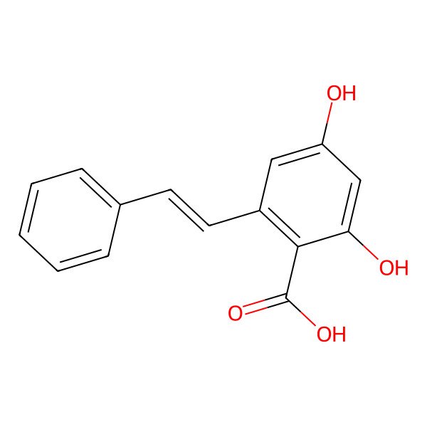 2D Structure of 3,5-Dihydroxy-trans-stilbene-2-carboxylic acid
