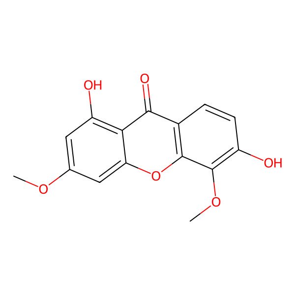 2D Structure of 3,5-Dimethoxy-1,6-dihydroxyxanthone