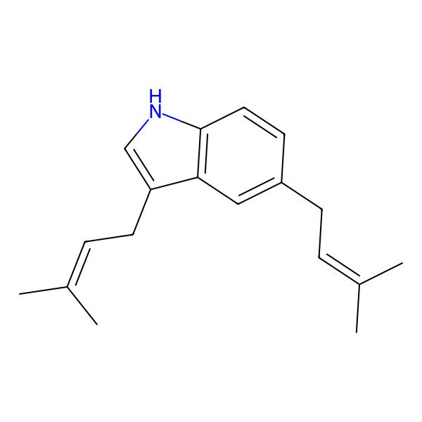2D Structure of 3,5-bis(3-methylbut-2-enyl)-1H-indole 2D Structure of 3,5-bis(3-methylbut-2-enyl)-1H-indole