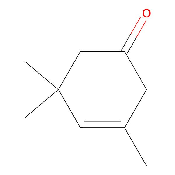 2D Structure of 3,5,5-Trimethylcyclohex-3-en-1-one